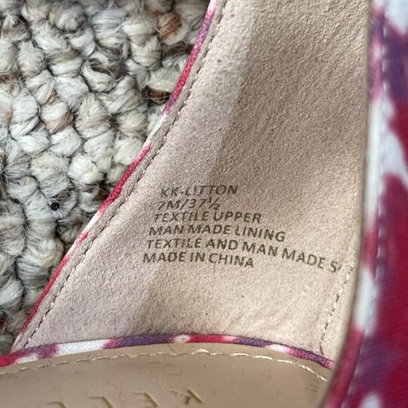 Kelly & Katie Litton Strappy Heel Sandals Pink Purple Size 7 Zip Platform - Picture 10 of 11